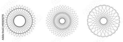 Geometric mandala designs vector set minimalist circular patterns for art meditation spirituality and modern decor