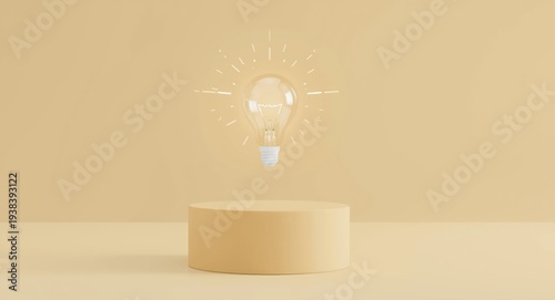 3D podium display with a gl...