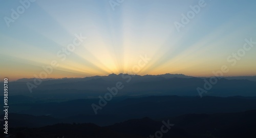 Early dawn beams showcase s...