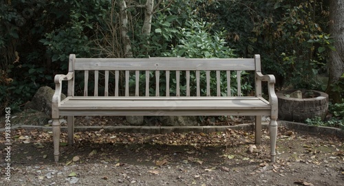 Classic wooden antique benc...