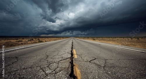 Cracked pavement threatened...