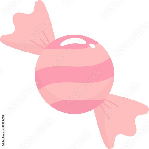 Pink Sweet Candy Bonbon Pastel Candy Cute Sugar Candy Vector Illustration