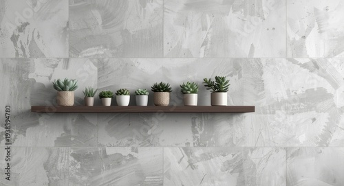 Concrete wall backed succul...