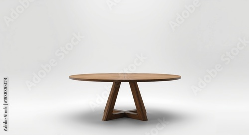 Elegant round wooden dining...