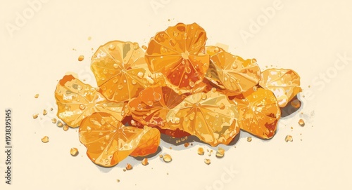 Artistic oil depiction of s...