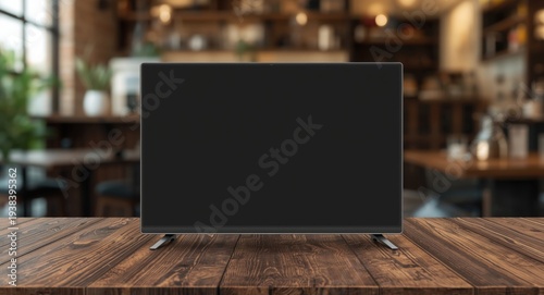 Display setup on a brown wo...