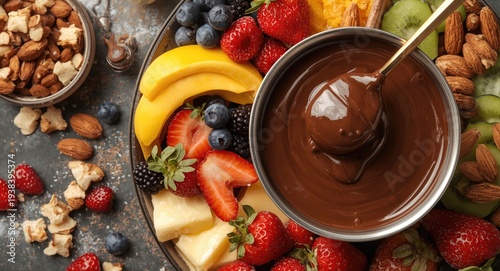 Decadent chocolate fondue s...
