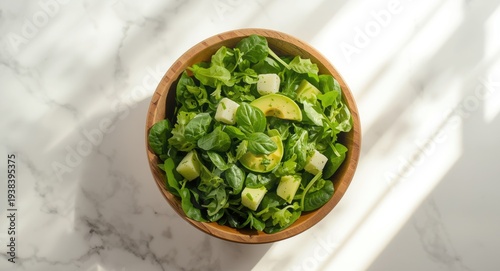 Delicious green salad bowl ...