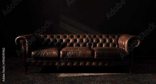 elegant leather couch in a ...