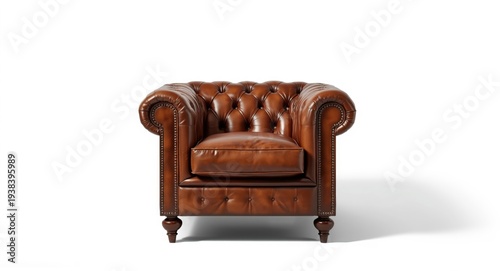 classic leather armchair wi...