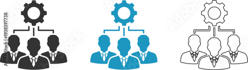 Three variants of gear driven mechanical component illustrations