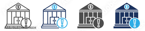 banking scam icon set multi concept