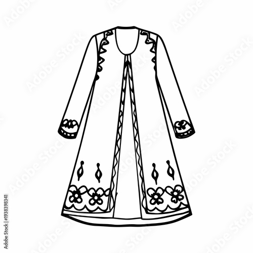 vector illustration of a fashion model