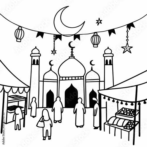 vector illustration of a mosque