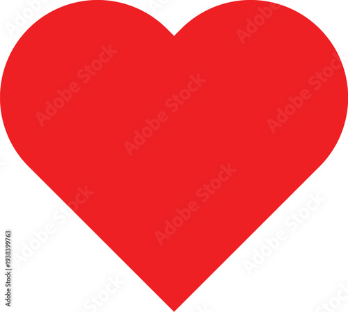Free Download A large red heart on a white background symbolizing love - GFXLoad