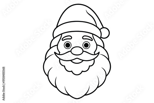 Santa Claus, Christmas Character Line Art