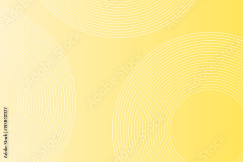 黄色グラデーション背景に円形ラインが広がるシンプルな抽象デザイン