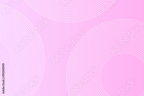 ピンクグラデーション背景に円形ラインが広がるシンプルな抽象デザイン　