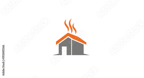 Burning house on fire emergency.