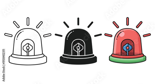 Emergency alarm icons set vector isolated - SVG and PNG icons - Vector Icons and Stickers - PNG, SVG, EPS - Glyph and solid icon set - Icon vector - Icon Silhouette - Clipart