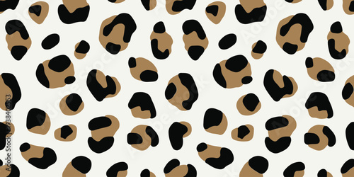 Classic Cheetah Animal Print Seamless Vector Pattern