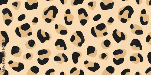Warm Tan Leopard Animal Print Seamless Vector
