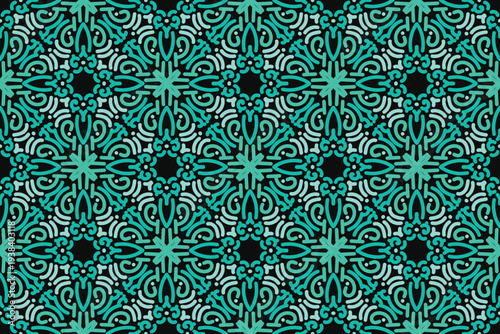 Seamless Teal Geometric Pattern Background