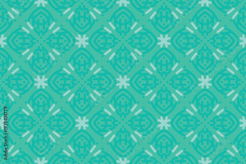 Seamless Teal Geometric Pattern Background