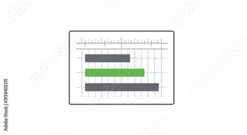 Graph chart with green bar.