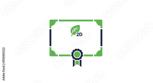 Green leaf eco friendly label icon.