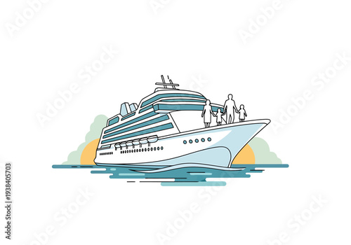 Modern Ocean Liner Voyage Luxury Travel Leisure Transportation Adventure Sea Nautical Journey Destination Resort
