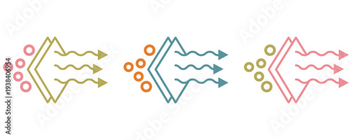 Air purifier icon, air filter line icon, air purification icon, air cleaning line icon vector in trendy flat style illustration isolated on white background.