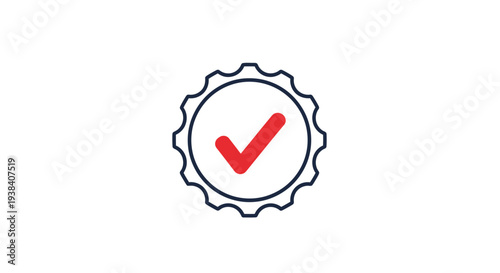 Red Checkmark Icon Symbol.