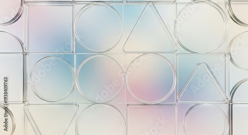 Pastel Holographic Shapes Pattern