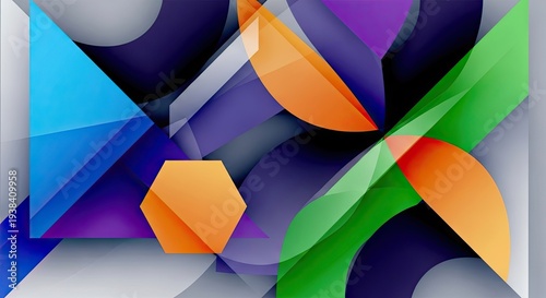 Vibrant Geometric Shapes in Motion