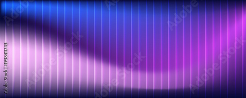 Stunning abstract visual with vertical purple and blue light gradients appearing like neon pillars against a dark professional background space
