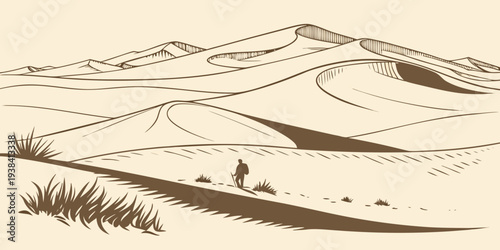 Aerial view of a vast, empty parking lot with a few scattered trees and distant buildings. Vector