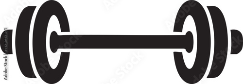 Dumbbell or dumbells  weight training equipment flat vector icon for exercise apps and websites