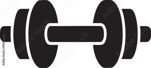 Dumbbell or dumbells  weight training equipment flat vector icon for exercise apps and websites