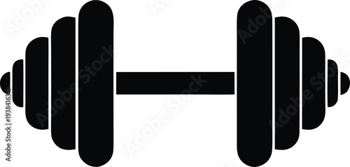 Dumbbell or dumbells  weight training equipment flat vector icon for exercise apps and websites