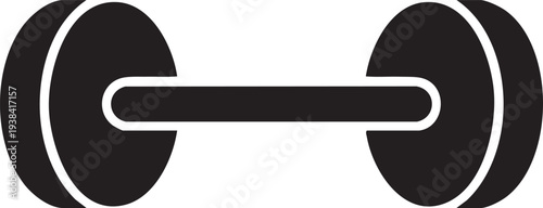 Dumbbell or dumbells  weight training equipment flat vector icon for exercise apps and websites