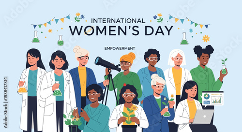 Diverse group of women celebrating equality and empowerment together.