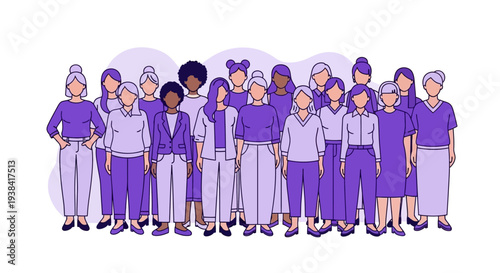 Diverse group of women celebrating equality and empowerment together.