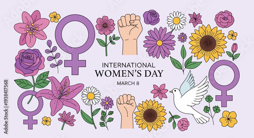 Diverse group of women celebrating equality and empowerment together.