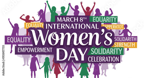 Diverse group of women celebrating equality and empowerment together.