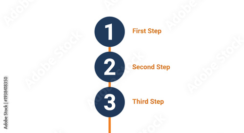 Three Steps Infographic Numbered List.