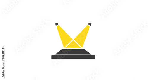 Two Stage Lights Shining Brightly Outdoors.