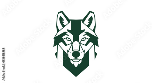 Wolf head logo design graphic.