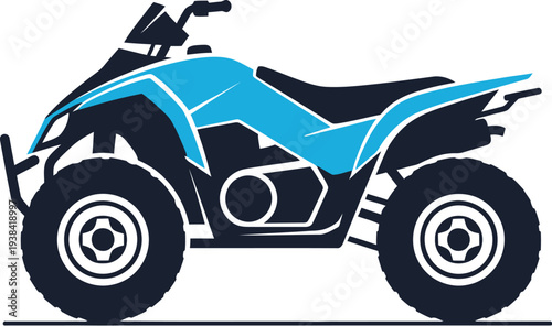 Modern blue all-terrain vehicle vector illustration for outdoor adventure sports