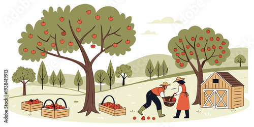 A vibrant park scene with people enjoying various outdoor activities under a large tree. Vector